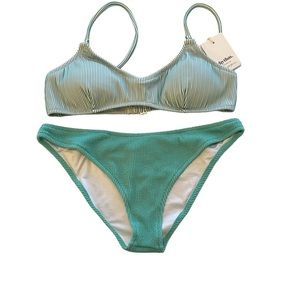 NWT 2 Piece Set Rhythm for Free People Noumea Ring Bikini Top Maisy Bottoms XL